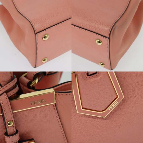 FENDI Petite To Jules Hand Bag Leather Pink - Picture 11 of 13
